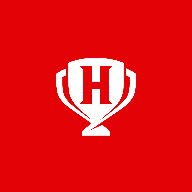 Hero11 launcher icon, red square, white H trophy